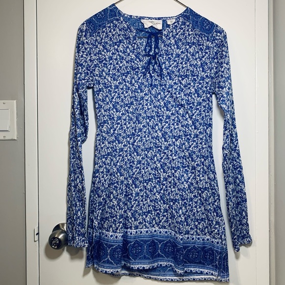 🍒5/$20🍒 H&M L.O.G.G. Cotton Floral Tunic - Picture 1 of 8